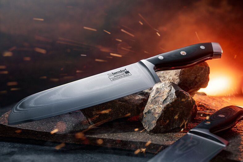 BERNDORF SANDRIK Nôž Damaškový Santoku 20,5cm