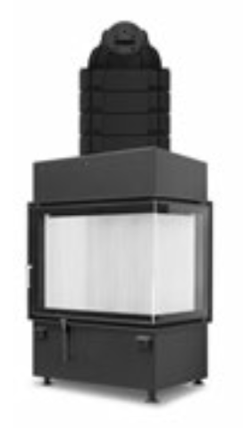 HOXTER KV ECKA 67/45/51, otváracie dvierka, sada prstencov, čierne, pravá, jednoduché presklenie, pravé otváranie (pánty vpravo)