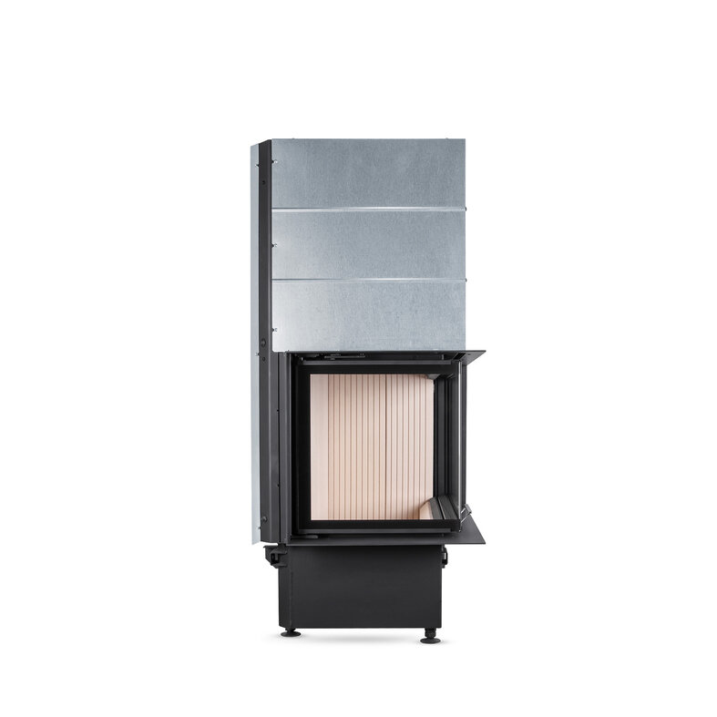 HOXTER KV ECKA 67/45/51h, horevýsuvné dvierka, kupola, čierne, ľavá, jednoduché presklenie