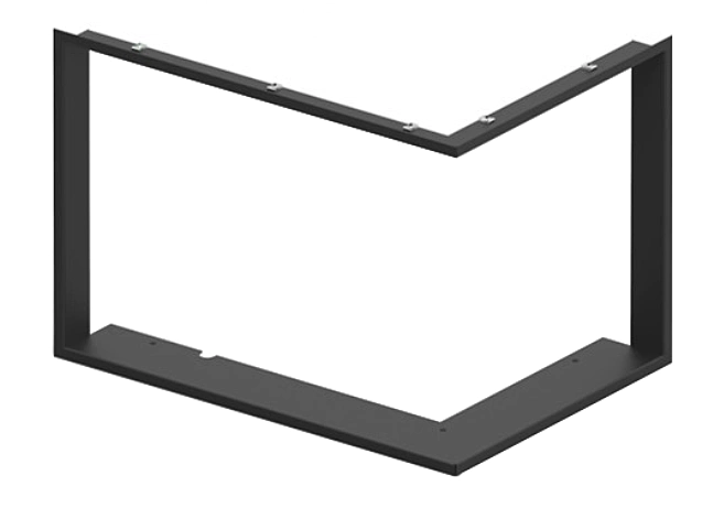 HOXTER Rám nasúvací 76/45/57 horevýsuvná pravá, 6-stranný 1x90°, čierny 60 mm
