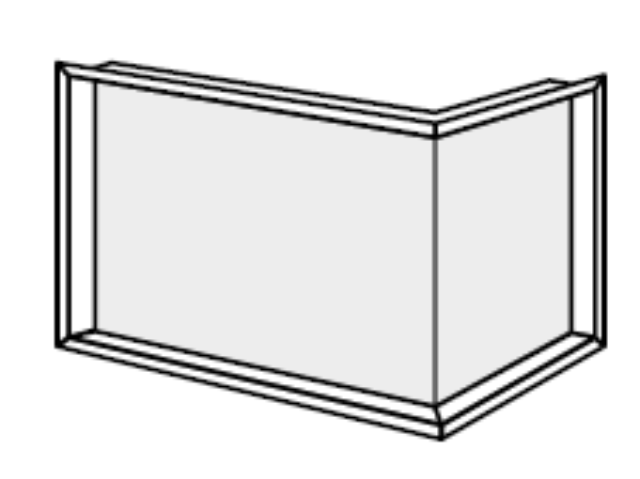HOXTER Rám nasúvací 80/35/50Rh horevýsuvná pravá 6-stranný 1x90° čierny 60mm