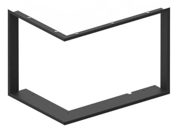 HOXTER Rám nasúvací 90/40/40 horevýsuvná ľavá, 6-stranný 1x90°, čierny 60 mm