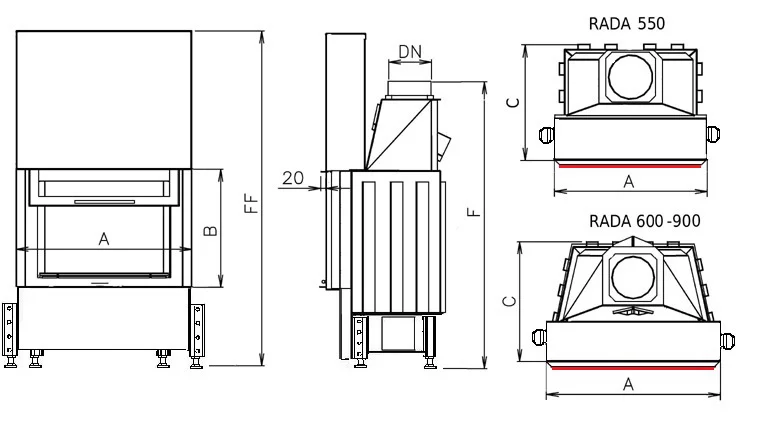 Kobok Chopok L VD 670/510 9 kW rovné dvierka - výsuvné. Kobok Chopok L VD 670/510 9 kW rovné dvierka - výsuvné.