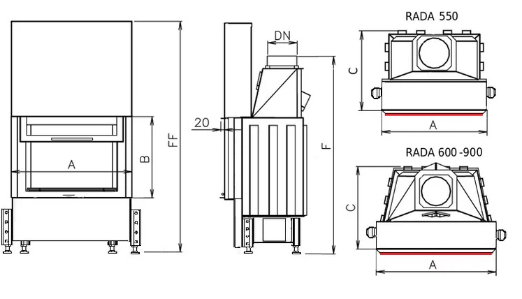 Kobok Chopok L VD 670/510 9 kW rovné dvierka - výsuvné. Kobok Chopok L VD 670/510 9 kW rovné dvierka - výsuvné.
