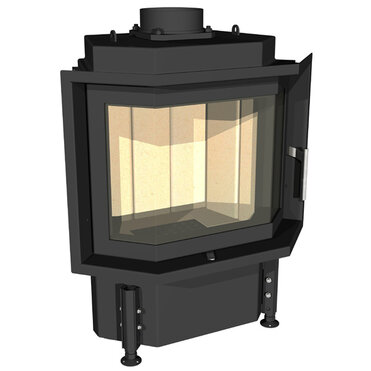 Kobok Kazeta P LD 670/510, 6,5 kW prizmatické dvierka- otváranie do strany.