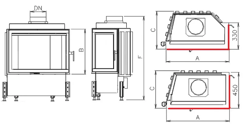 Kobok Kazeta R90/S330 -LD, LD2 L/P 730/450 , 6,5kW rohové dvierka- otváranie do strany. Kobok Kazeta R90/S330 -LD, LD2 L/P 730/450 , 6,5kW rohové dvierka- otváranie do strany.