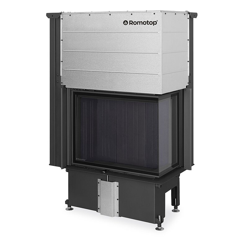 Romotop IMPRESSION R/L 2G L 71.60.34.21 pravé delené sklo, spaĺovacia komora čierna, výsuvné dvierka