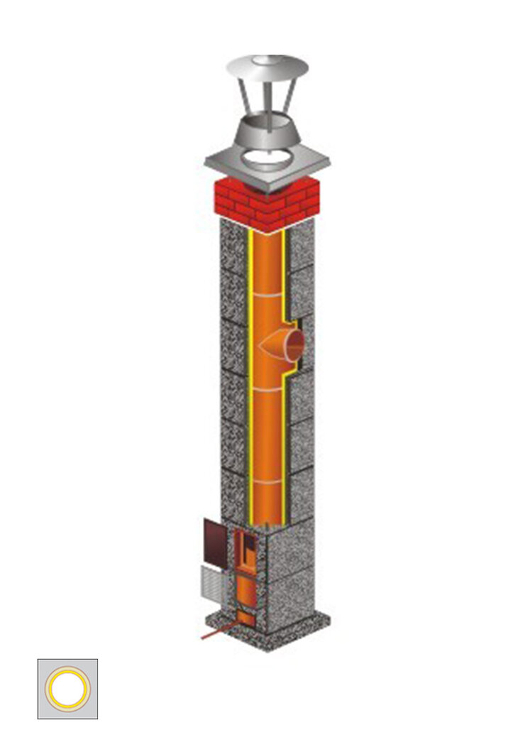 Stadreko komín Ø 200/ 90°/ 10 m